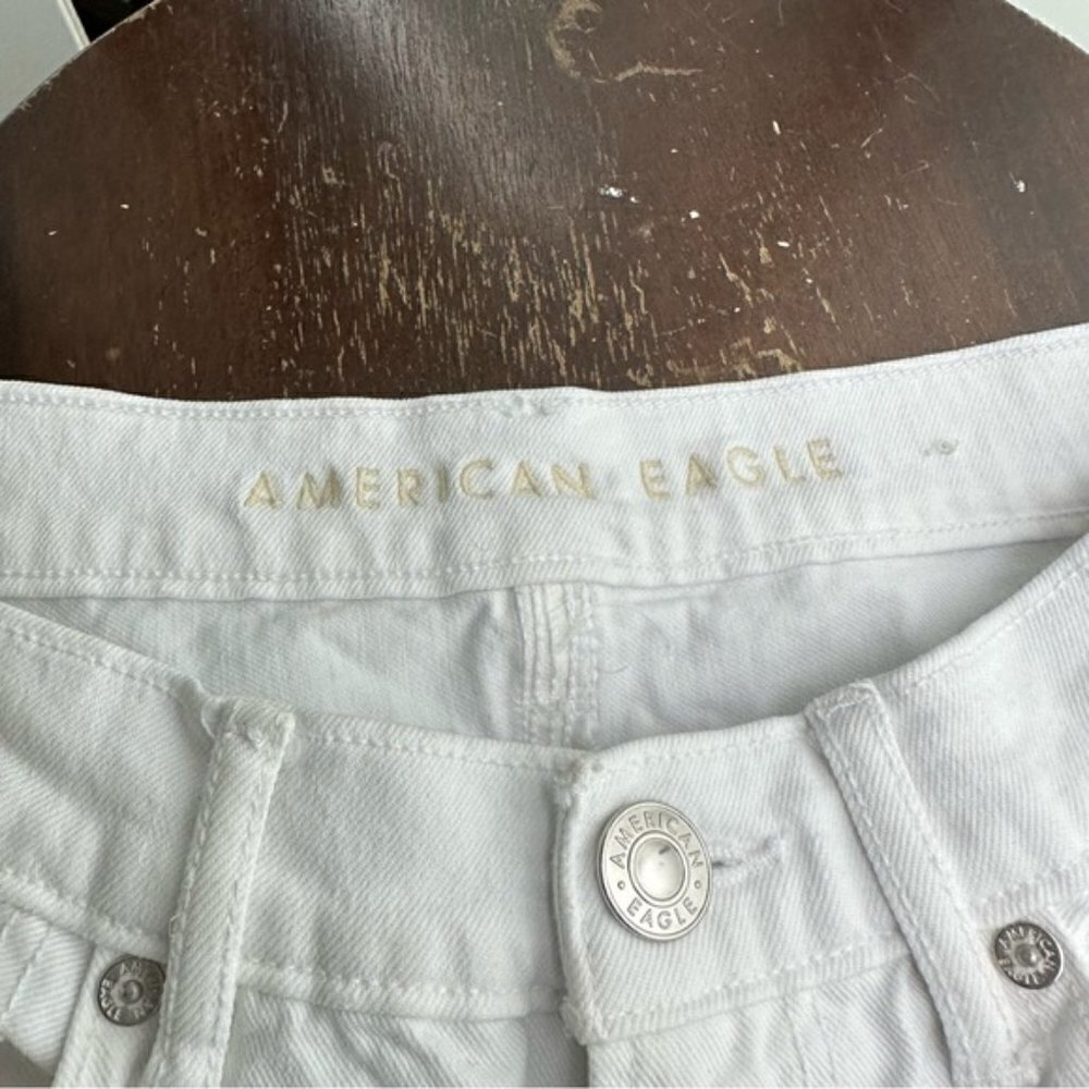 American Eagle 90’s straight Jeans white Size 2 Regular - Picture 6 of 9